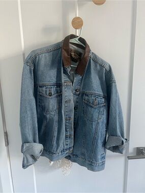 VINTAGE 90s Express EXP Jeans Unisex Denim Jacket Size L
